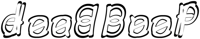 Ambigram for deadbeef in Comici
